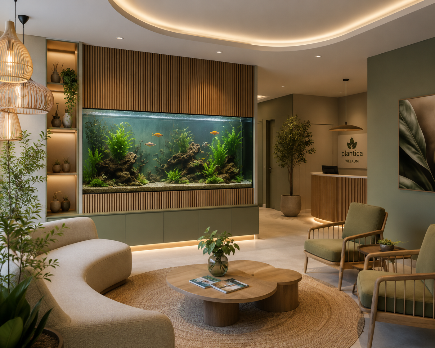 Een aquarium zonder vissen? Waarom steeds meer wachtkamers kiezen voor een verrassend alternatief.