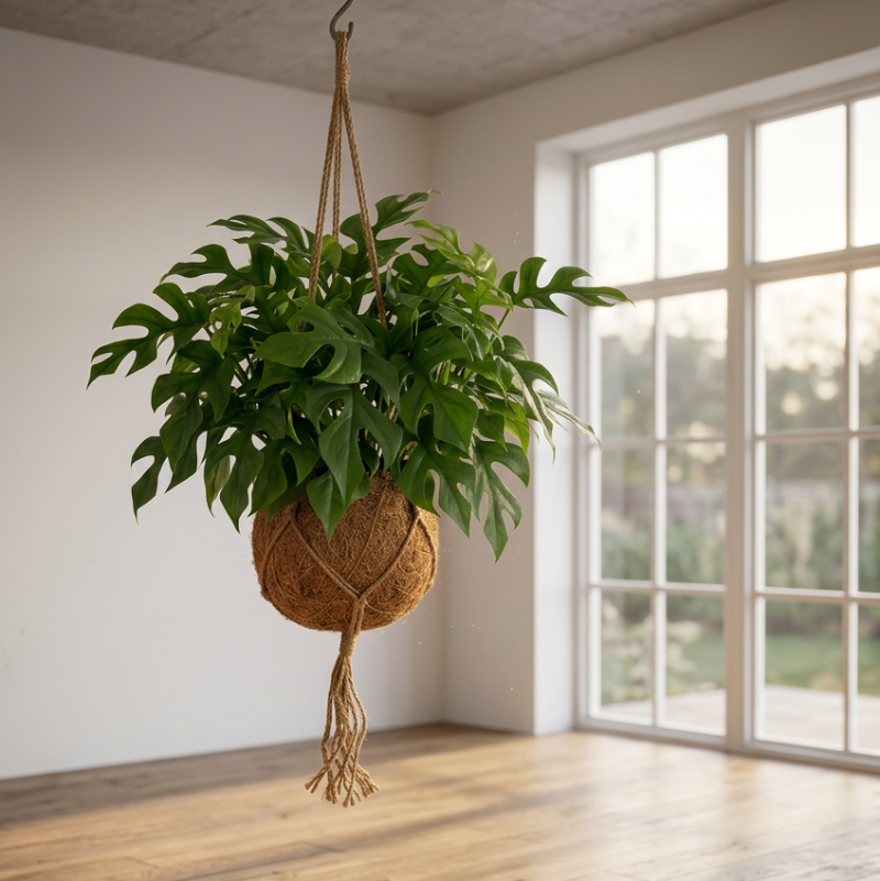 Kokodama Monstera Minima Hang (Gatenplant) 2 stuks
